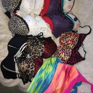 15 bras all worn have some wear.